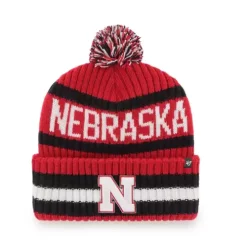 '47 BRAND 47 Brand Nebraska Cornhuskers Bering Pom Beanie