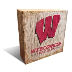 Fan Creations Wisconsin Badgers Blcok Logo Sign