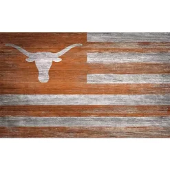 Fan Creations Texas Longhorns Distressed Flag Sign