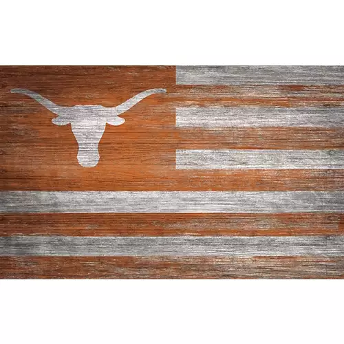 Fan Creations Texas Longhorns Distressed Flag Sign